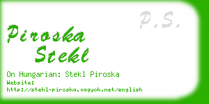 piroska stekl business card